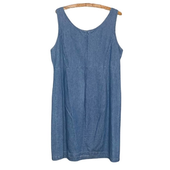 Vintage / Robbie Bee Denim / Jean Sleeveless Mini Dress Size 14 - Picture 6 of 6